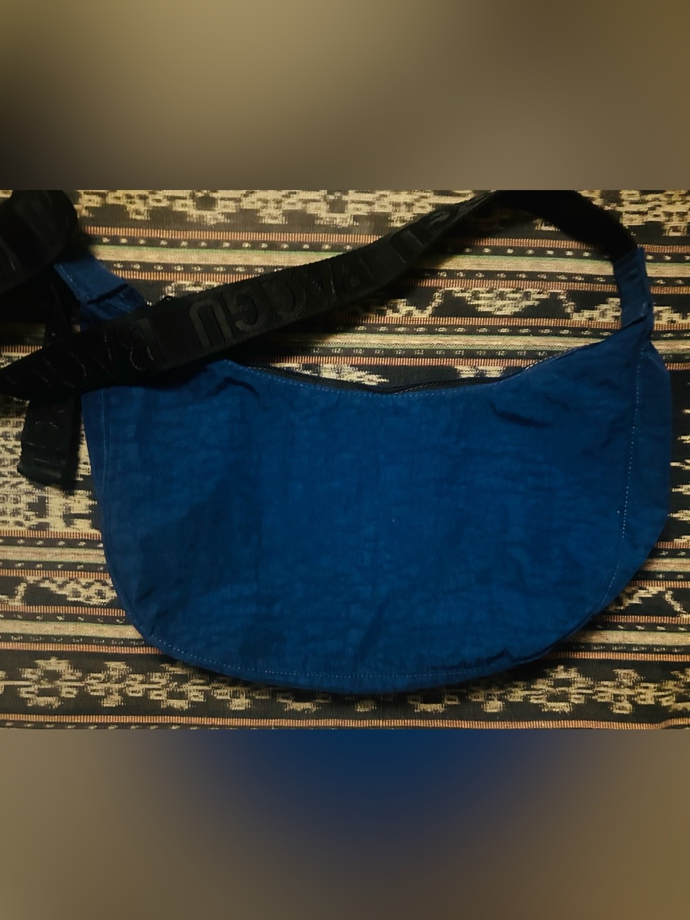 Baggu Retired Color  Medium Nylon Crescent Bag Marine Blue old style
